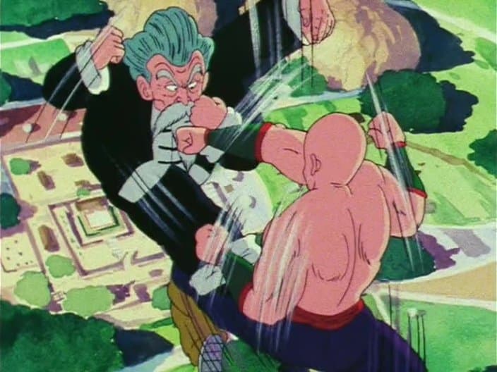 Una pelea muy difícil - Tenshinhan contra Jackie Chun